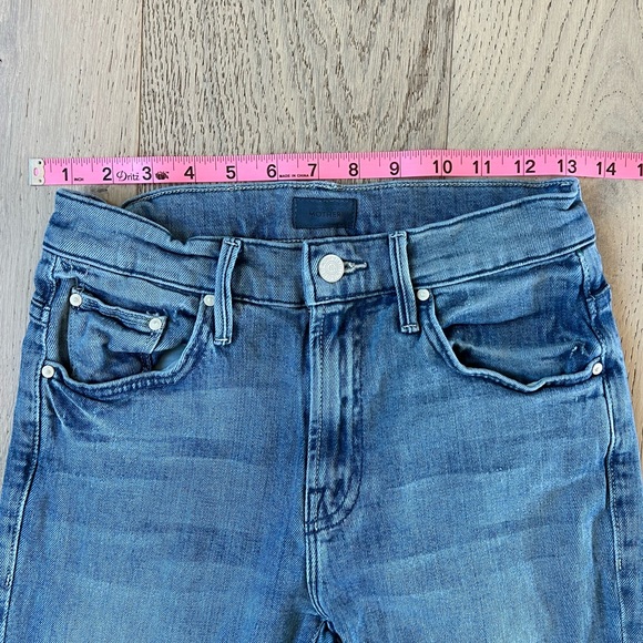 MOTHER Jeans Frayed Hem Mid Rise Straight Leg - Picture 4 of 11